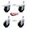 Service Caster 4 Inch Hard Rubber Swivel 1/2 Inch Threaded Stem Caster Total Lock Brakes, 2PK SCC-TSTTL20S414-HRS-121315-2-S-2 - alternate 6